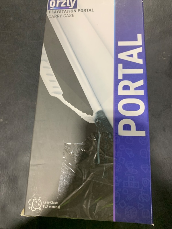 Photo 1 of Carry Case designed for Playstation Portal remote player for PS5 Console holds accessories, Travel and Storage Protection for headset charger and more WHITE/BLACK - Easy Clean Case Gift box Edition