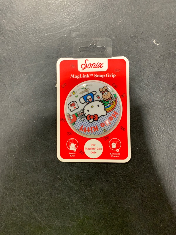 Photo 1 of Sonix x Sanrio MagLink Snap Grip | Magnetic Phone Grip Holder and Collapsible Kickstand | Compatible with MagSafe| Good Morning Hello Kitty