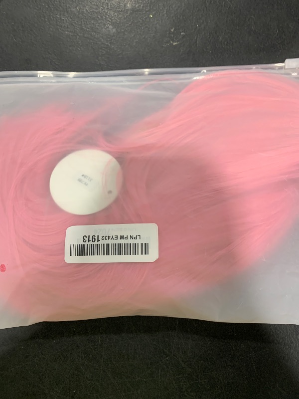 Photo 1 of Pink Bob Wig With Bangs - Short Straight Bob Bangs Wig, 12Inch Heat Resistant Synthetic Hair, Natural Looking For Daily Party Use