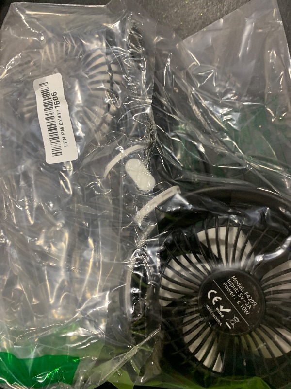 Photo 1 of Car Fan USB Powered for Baby: Dual Car Cooling Fans for Backseat 3 Speed Separate Controlled Quiet Brushless Motor 360° Rotatable 5V 2A Rear Seat Air Circulation for Vehicle Van Truck SUV RV(USB Plug)