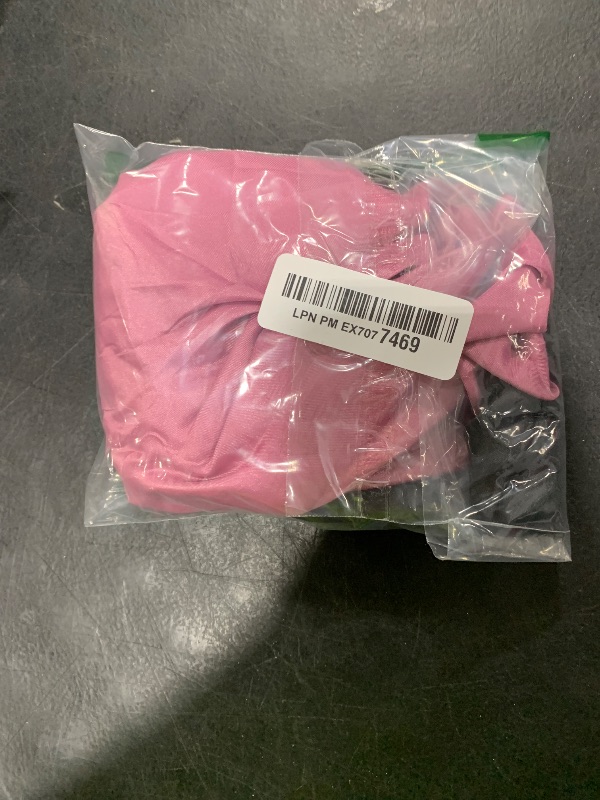 Photo 1 of LEADUWAY 2Pcs Satin Bonnets Silk Bonnet for Sleeping Hair Bonnet for Curly Hair(Black&Rose Pink