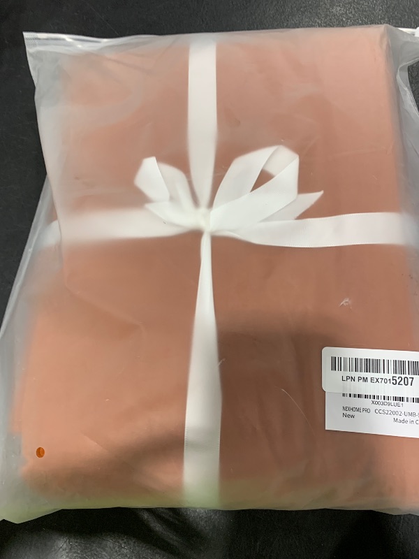 Photo 1 of NEXHOME PRO Terracotta Burnt Orange Duvet Cover Set Queen Size Linen Textured Organic Natural 100% Washed Cotton Duvet Cover Caramel 3 Pieces Bedding Set with Zipper Closure Soft (No Comforter)