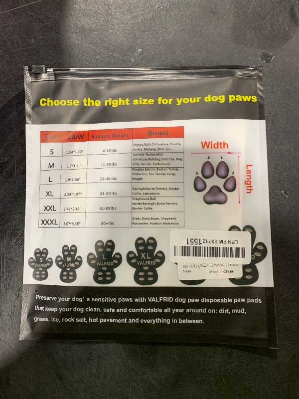 Photo 1 of VALFRID Dog Paw Anti-Slip Grips to Keeps Dogs from Slipping On Hardwood Floors,Best for Summer Hot Pavement,Self Adhesive Resistant Dog Shoes Booties Socks Replacement XXL 24 Pieces