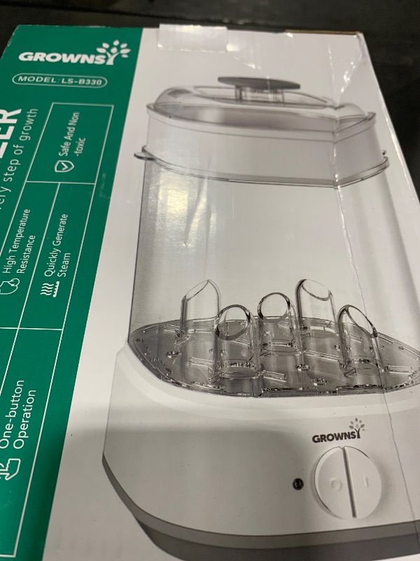 Photo 1 of Bottle Sterilizer, Baby Bottle Steam Sterilizer, Electric Baby Bottle Sanitizer with Timer for Baby Bottles, Pacifiers, Pump Parts