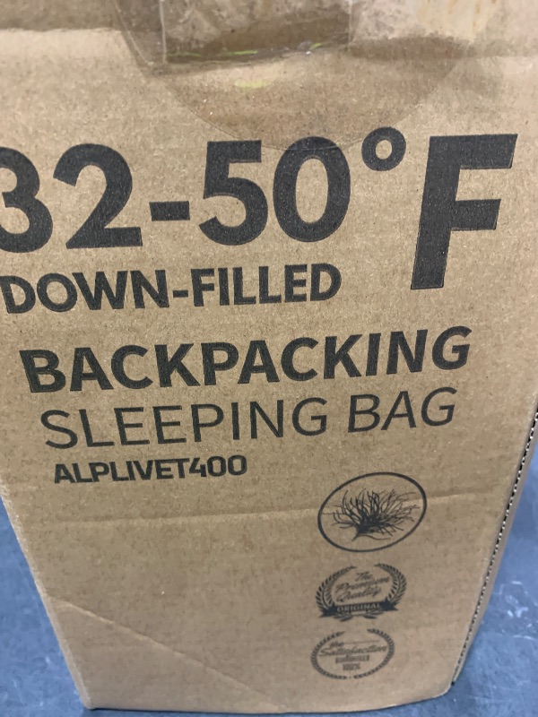 Photo 1 of ZOOOBELIVES Ultralight Backpacking 32-50F Down Sleeping Bag - 27oz Ultra Compact 650 Fill Power Envelope Sleeping Bag for Hiking, Camping and Backcountry, Lightweight and Compressible – Alplive T400