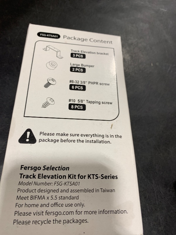 Photo 1 of FERSGO Under Desk Keyboard Tray Track Elevation Kit for 30" x 24" Desk - Easily Install Undermount Tray for Maximum Comfort and Better Posture Even with Desk Underside Bars