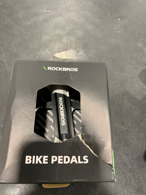 Photo 1 of Rock BROS Mountain Bike Pedals Flat Bicycle MTB Pedals 9/16 Lightweight Road Bike Pedals Carbon Fiber Sealed Bearing Flat Pedals Black
