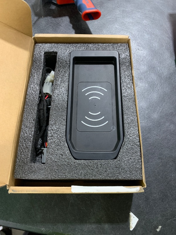 Photo 1 of Xipoo Wireless Charger Compatible with 2019-2021 Chevy Silverado GMC Sierra Wireless Charging Tray 15W Fast Full Console Phone Charger Replacement for 2019-2021 Chevy Silverado Accessories
