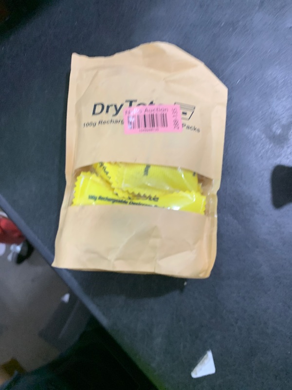 Photo 1 of 100g Rechargeable Desiccant Pack of 5 - Moisture Absorbing Bag - Silica Gel Desiccant Dehumidifier for Storage Bins and Totes