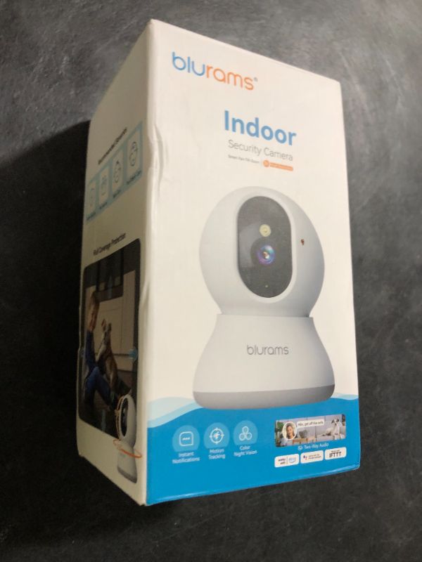 Photo 1 of blurams Indoor Camera 2K, Cameras for Home Security 5GHz, 360° Pet Camera w/Motion Tracking, Phone App, 2-Way Audio, IR Night Vision, Siren, Works with Alexa & Google Assistant