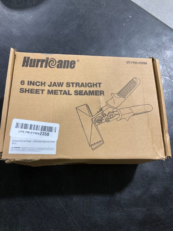 Photo 1 of HURRICANE 6-Inch Straight Jaw Sheet Metal Hand Seamer, Bender Tool for Flattening and Bending, Pliers With Ergonomic TyreGrip Handle