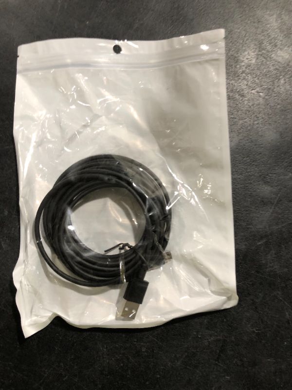 Photo 1 of 13 ft Charger Cord for Ring Indoor Cam (2nd Gen), Blink Mini, Wyze Cam V3 Secruity Camera, Micro USB Cable Power Extension Charging, Black