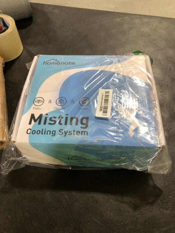 Photo 1 of homenote Misting Cooling System 75FT (23M) Misting Line + 28 Brass Mist Nozzles + Brass Adapter(3/4") Outdoor Mister for Patio Backyard Garden Greenhouse Watering