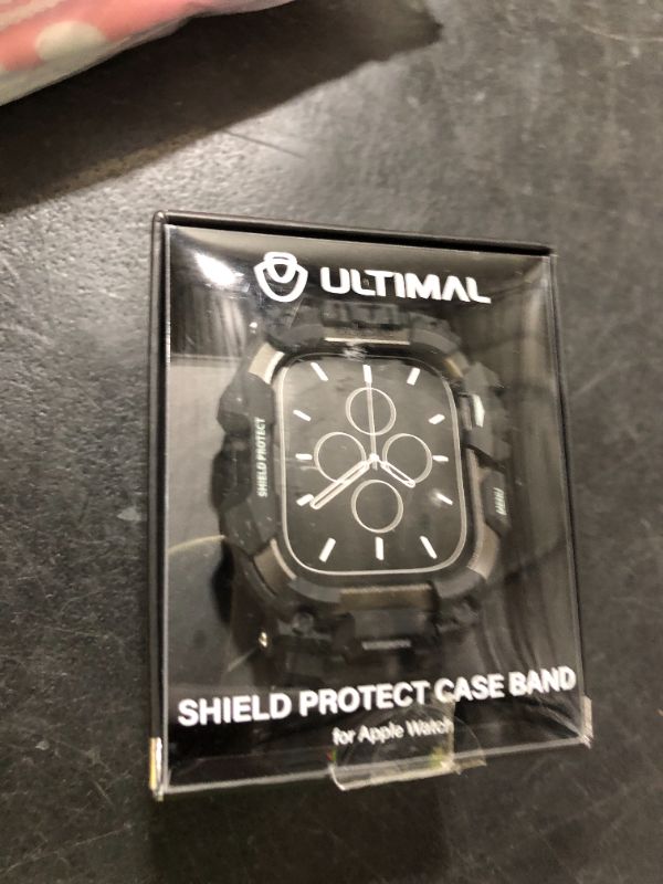 Photo 1 of ULTIMAL Rugged Case with Band for Apple Watch 46mm,Compatible with Apple Watch Series 10, Military Grade Shockproof Bumper Cover for iWatch Tactical Band Men (46mm,Black)