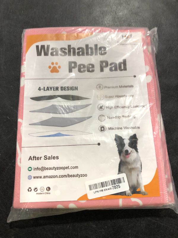 Photo 1 of BEAUTYZOO 4 Pack Washable Pee Pads for Dogs, Reusable Puppy Pads for Potty Training, Waterproof Super Absorbent Whelping Pads Mats Non Slip Against Urine for Small Medium Dogs Cats, 18" x 24"