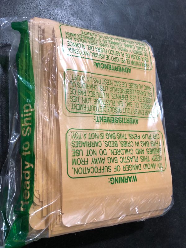 Photo 1 of 100 Pcs Resealable bags,5.5" x 7.9" Stand Up Kraft Paper Bags with Matte Window, Zip Lock Food Storage Bags for Packaging Products, Reusable, Sealable