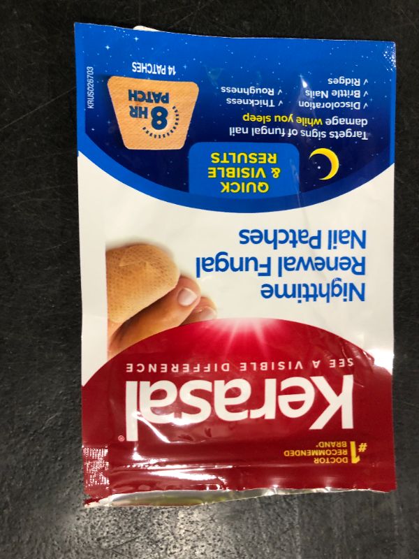 Photo 1 of Kerasal Nighttime Renewal Fungal Nail Patches - 14 Patch - Overnight Repair for Nail Fungus Damage, 8-Hour Treatment Restores Healthy Appearance (Packaging May Vary)