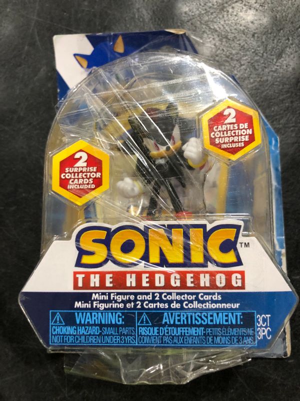 Photo 1 of Sonic the Hedgehog Action Figure Shadow - Shadow 3 Inch Mini Figure Plus Collector Cards | Sonic Figurines Action Figures