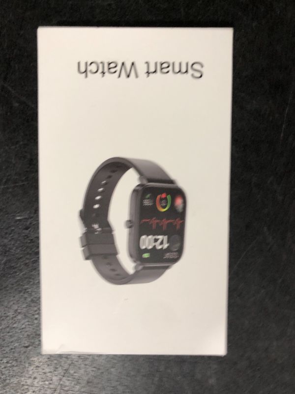 Photo 1 of Smart Watch for Men Women Compatible with iPhone Samsung Android Phone 1.83 inch Full Touch Screen IP68 Waterproof Bluetooh Fitness Tracker Heart Rate/Sleep Monitor, Black
