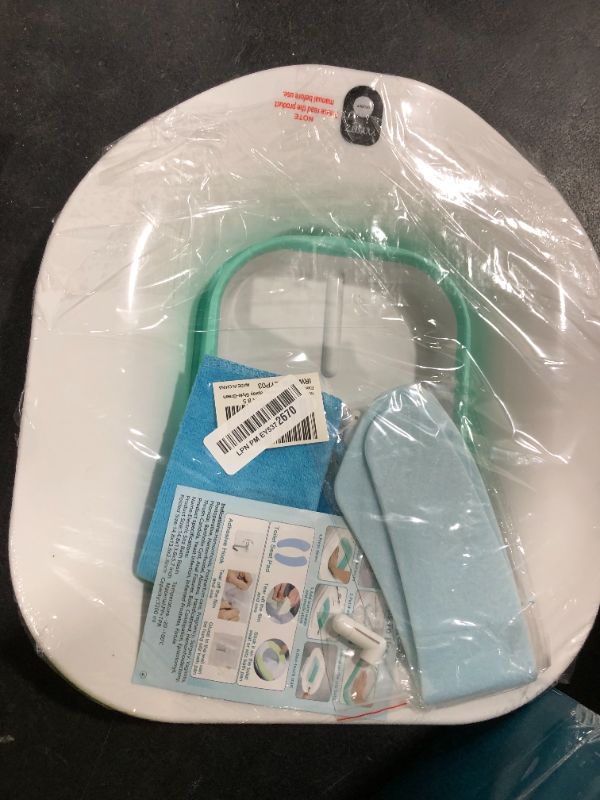 Photo 1 of IRWPITW Sitz Bath, Electric Sitz Bath for Toilet Seat Hemorrhoids Postpartum Care Tub, Sits Bath Soak Pan for Women Men, Sitz Baths Salts Bowl, Hip Bath Basin, Foldable, Water Spray Style, Green