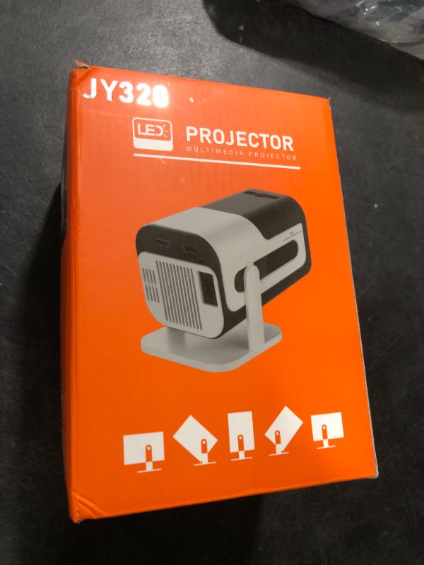 Photo 1 of Ear&Ear Mini Projector, HY320 Portable Projector, Support 4K 1080P with Dual-Band WIFI6 5G Wireless 5.0 Bluetooth Android 11, 180° Rotatable, Auto Keystone Correction, 40"-130" Screen Video Projector
