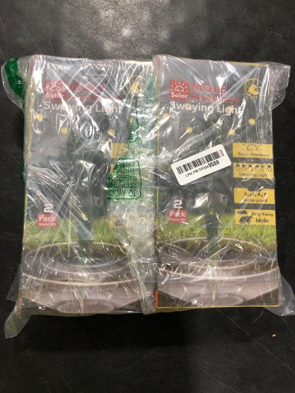 Photo 1 of 4 Packs Solar Mole Repellent with Garden Lights, Upgraded Gopher Deterrent for Lawns with USB Charging, Snake Vole Repeller Outdoor, Ultrasonic Pest Control for Snakes, Moles, Gophers, Groundhogs (4)