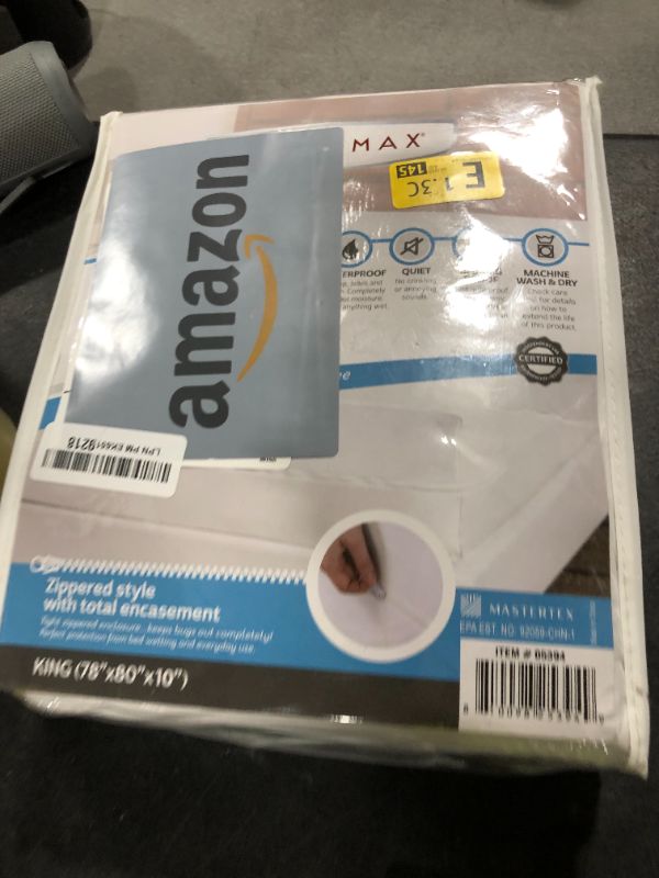 Photo 1 of Guardmax Premium Box Spring Cover - King Size Waterproof and Bed Bug Proof Zippered Box Spring Encasement - 6 Side Absorbent Boxspring Protects Against Bed Bugs, Dust Mites, Dirt, Spills, and Stains.