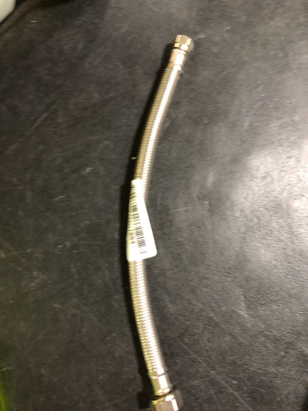 Photo 1 of Faucet Supply Lines,12Inch 3/8" Comp x 1/2" FIP,Universal Stainless Steel Faucet Supply Line,Flexible Faucet Hose,Short Faucet Supply Lines(Copper Nuts)