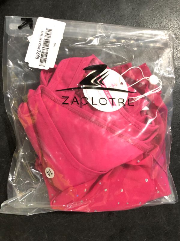 Photo 1 of Zaclotre Girls Ballet Leotards Toddler Hollow Back Dance Dress Outfit with Removable Skirt Combo Rose Red