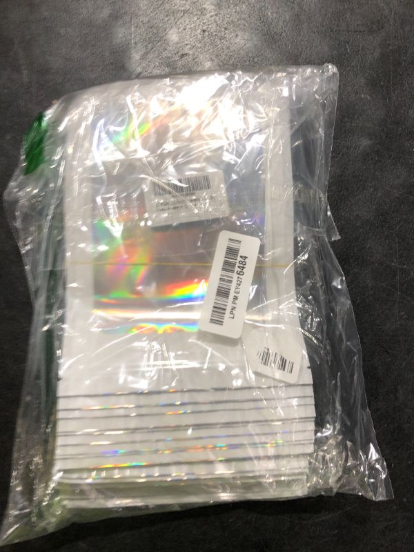 Photo 1 of JETMORE Mylar Bags, 100 PCS Holographic Bags, White Smell Proof Bag with Front Window, Small Business Packaging Supplies, Resealable Bag for Food Storage, Bracelets, Jewelry, Sample ?5.5x7.9in?