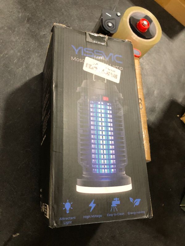 Photo 1 of YISSVIC Bug Zapper Outdoor Indoor Waterproof Electric Mosquito Lamp Fly Zapper Killer Effective 4200V Plug in for Home Patio Office Courtyard