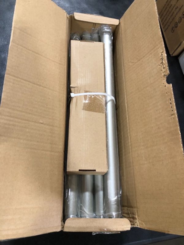 Photo 1 of HEI! DEAR 2 Pack Silver Curtain Rods for Windows 66 to 120 Inch(5.5-10ft),1 Inch Heavy Duty Curtain Rods,Long Adjustable Curtain Rod,Modern Drapery Rods,Telescoping Window Curtains Rods 36-120",Silver