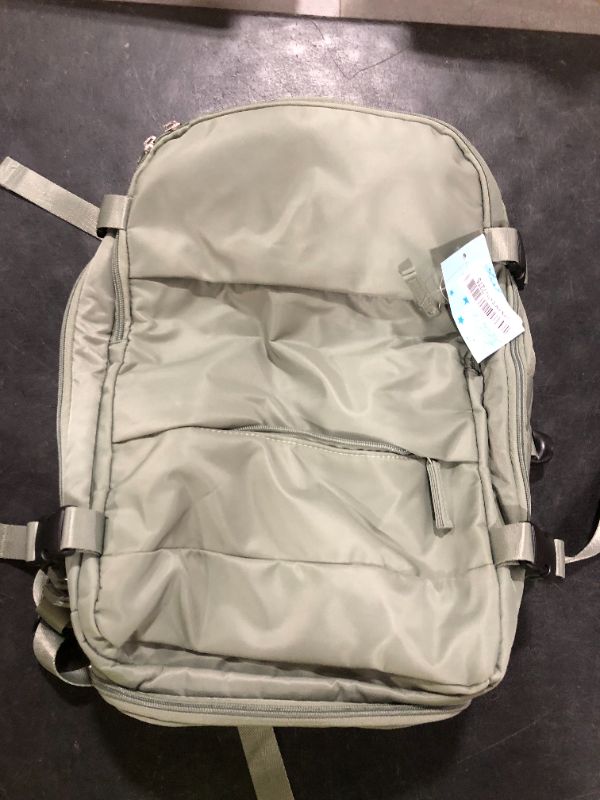 Photo 1 of bergsalz Vacuum Backpack Travel Laptop Backpacks For Women Men Carry On Backpack With Vacuum Compression Bags Seal Packing Personal Item Travel Bag Vacpack Backpacks Without Pump Olive Green