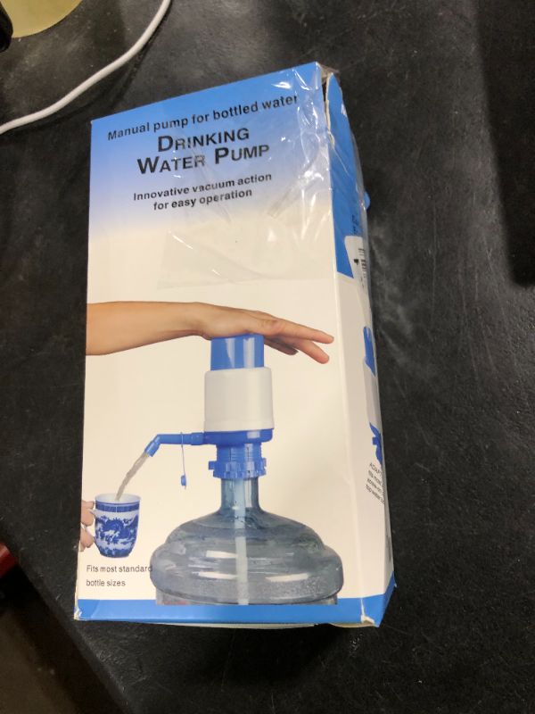 Photo 1 of Buoluty 5 Gallon Water Pump, Manual Water Pump, for 5 Gallon Water Bottles, Made Plastic, Cleaning Brush Included(Blue)