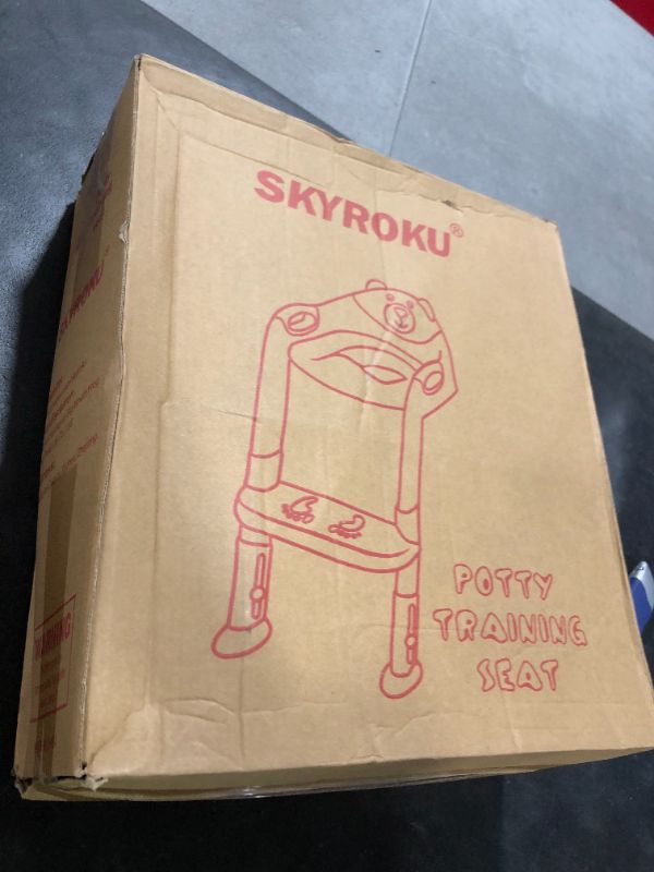 Photo 1 of Potty Training Seat with Step Stool Ladder, SKYROKU Potty Training Toilet for Kids Boys Girls Toddlers - Comfortable Safe Potty Seat with Anti-Slip Pads Ladder Pink