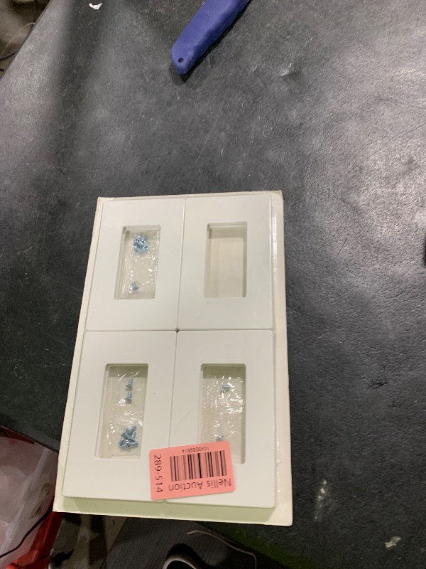 Photo 1 of CML Matte White Decorator Screwless Wall Plate, 8 Pack 1-Gang Outlet Covers and Switch Plates, Scratch and Impact Resistant, Hidden Screws, Polycarbonate, Standard Size 2.91” X 4.68”
