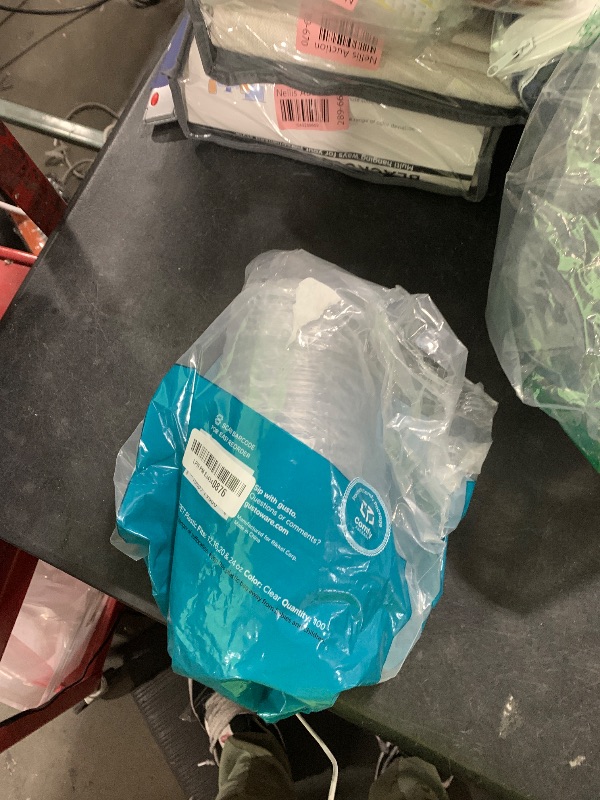 Photo 1 of [100 Count] Crystal Clear Strawless PET Plastic Lids for 12, 16, 20 & 24 oz. Milkshake Cups