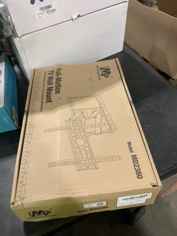 Photo 1 of Mounting Dream TV Wall Mount for 32-65 Inch Television,Mount with Swivel and Tilt, Full Motion Bracket with Articulating Dual Arms, Fits 16inch Studs, Max VESA 400X400 mm, 99lbs, MD2380