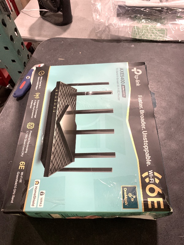 Photo 1 of TP-Link AXE5400 Tri-Band WiFi 6E Router (Archer AXE75)- Gigabit Wireless Internet for Gaming, VPN, OneMesh, WPA3