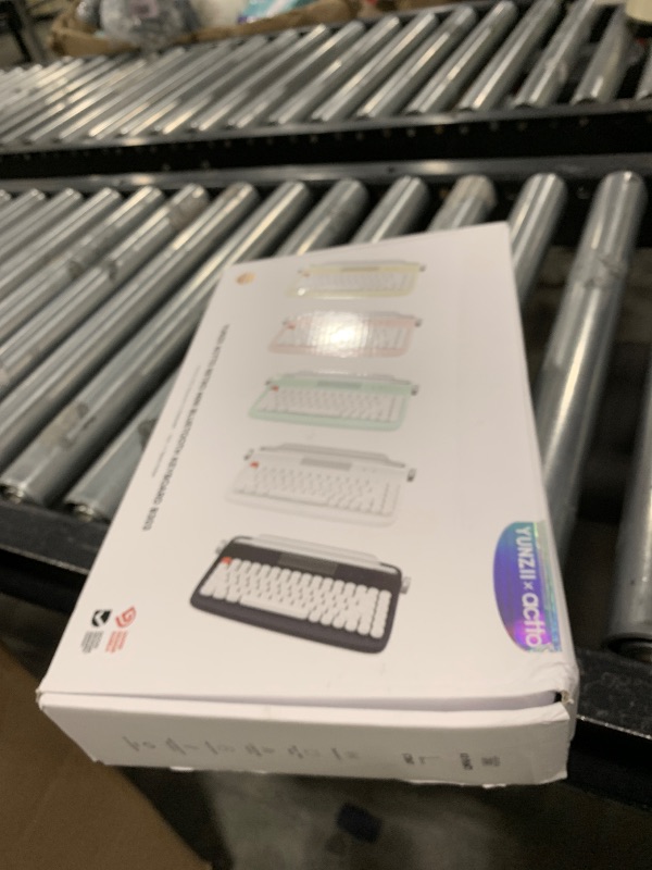 Photo 1 of PARTS ONLY ------------------------------------------------------------------------YUNZII ACTTO B303 Wireless Typewriter Keyboard, Bluetooth Connection, Cute Retro Aesthetic Design with Integrated Stand for Tablet, Phone, PC and Win/Mac/Android (B303, Swe