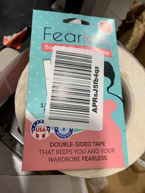 Photo 1 of Fearless Tape - 50 Count Double-Sided Fashion Tape for Clothing & Body, Transparent & Skin-Friendly Adhesive Strips for Fabrics, Secure Outfits Elegantly, Ideal for Dresses, Blouses & More