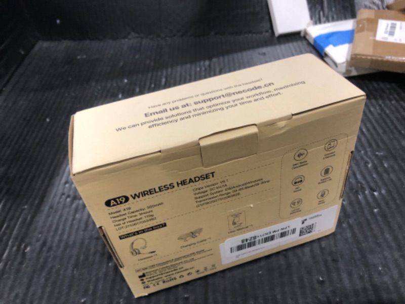 Photo 1 of Trucker Bluetooth Headset, Wireless Headset with Mic, Bluetooth Headsets with Dual Noise Cancelling Microphone & Mute Button, 55Hrs Working Time PC Headsets for Cell Phones, Computer, Truck Driver