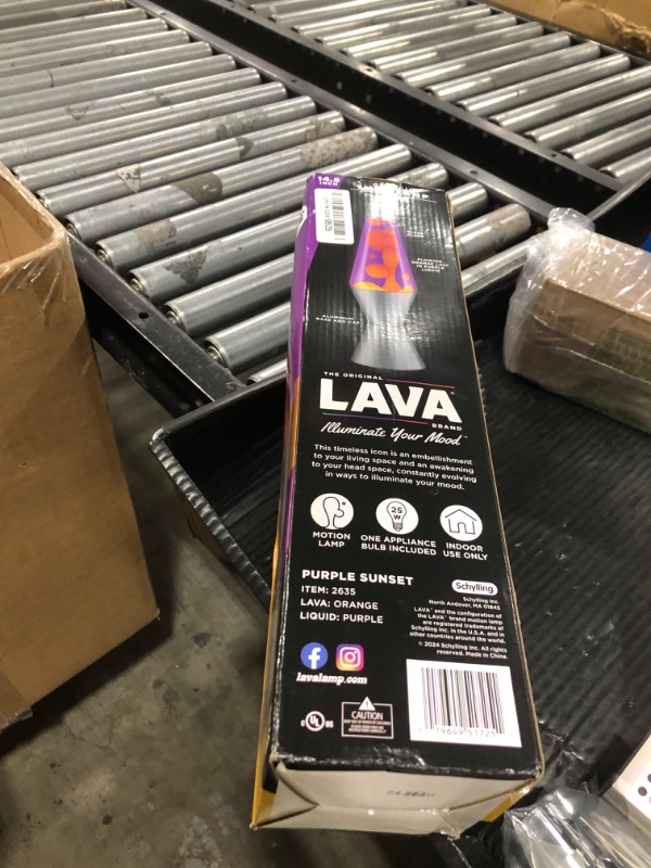 Photo 1 of Lava® Lamp - 14.5" Purple Sunset - The Original Motion Light - Yellow Wax and Purple Liquid - Item #2635 (Amazon Exclusive)