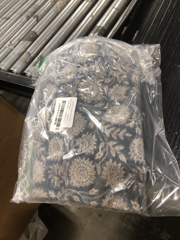 Photo 1 of Amor Virisso Floral Pillow Covers 24x24 Throw Pillow Covers Vintage Block Print Pillow Cover Neutral Couch Pillows for Living Room Farmhouse Decorative Accent Sofa Pillows, Dusty Blue