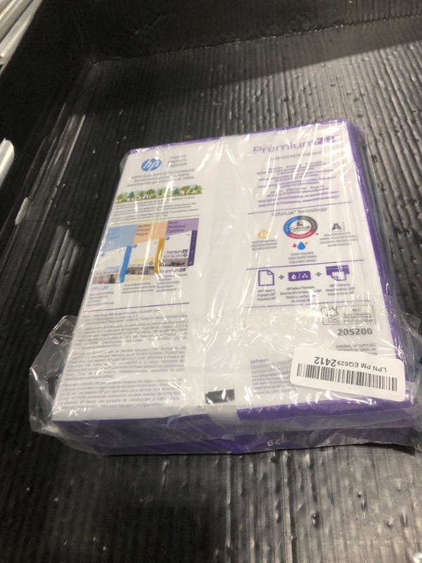 Photo 1 of HP Printer Paper | 8.5 x 11 Paper | Premium 28 lb | 1 Ream - 500 Sheets | 100 Bright | Made in USA - FSC Certified | 205200R