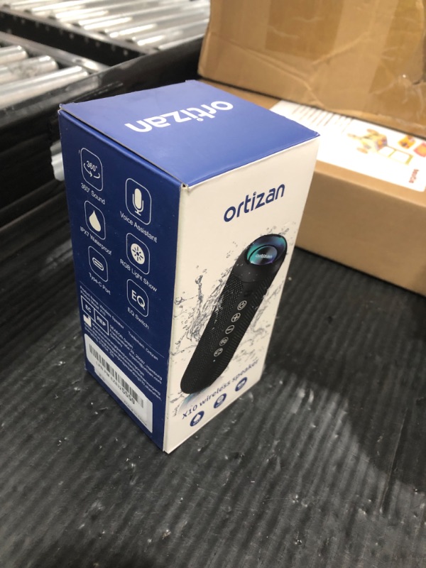 Photo 1 of Ortizan Portable Bluetooth Speakers, IPX7 Waterproof Wireless Speaker with 24W Loud Stereo Sound, Deep Bass, Bluetooth 5.3, RGB Lights, Dual Pairing, 30H Playtime for Home, Outdoor, Party