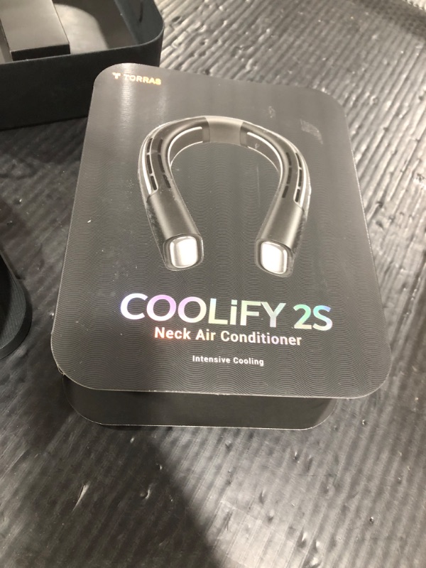 Photo 1 of TORRAS 2025 COOLiFY 2S Neck Fan, 3 Model, 3-28H Extended Battery Life, Neck Fans that Blow Cold Air, Neck Air Conditioner, Cooling Neck Fan for Work,Hiking,Travel. Gifts for Dad Husband Father, Black