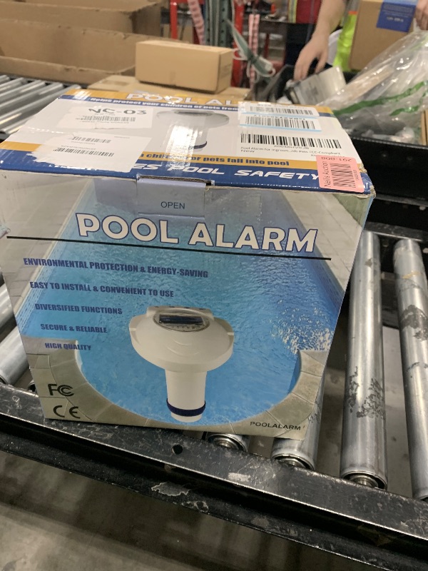 Photo 1 of Pool Alarm for Inground & Above Ground Pools Wireless Connection, Water Motion Sensor Swimming Pool Immersion Safety Alarms Detector Battery Powered with Remote Receiver for Kids Pets FCC-Compliant