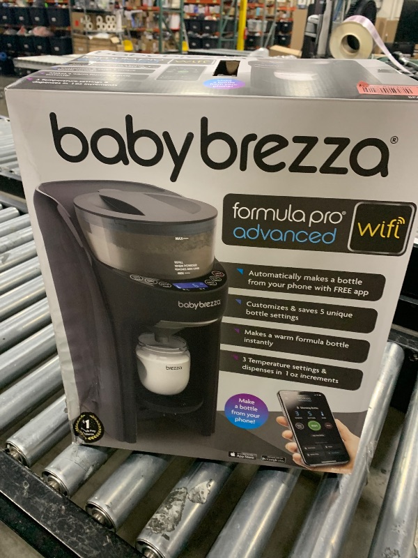 Photo 1 of Baby Brezza Formula Pro Advanced WiFi Formula Dispenser - Automatically Mix a Warm Formula Bottle From Your Phone Instantly – Easily Make Bottle With Automatic Powder Blending Machine, Black