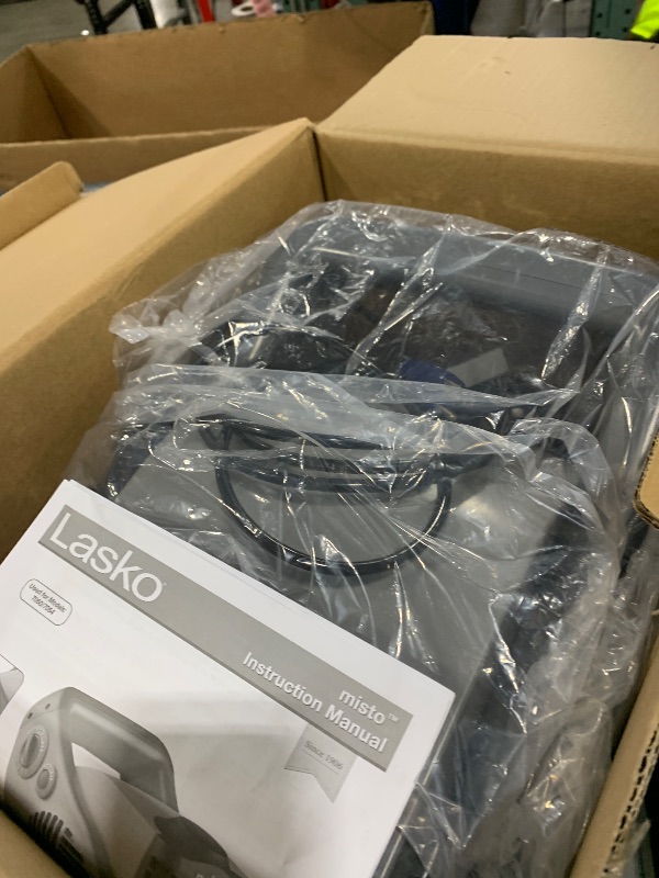Photo 1 of Lasko Misto Outdoor Misting Blower Fan, Ideal for Sports, Camping, Decks & Patios, 3 Speeds, 15", Black, 7050